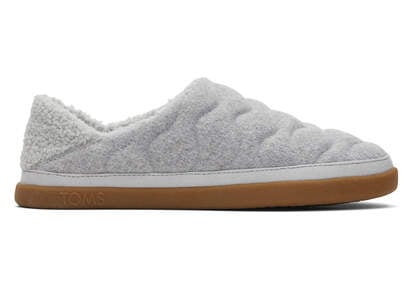 Ezra Grey Quilted Convertible Slipper