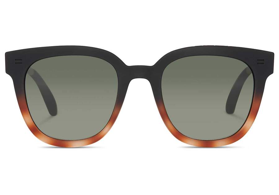 Juniper Black Tortoise Fade Polarized Traveler Sunglasses Front View Opens in a modal