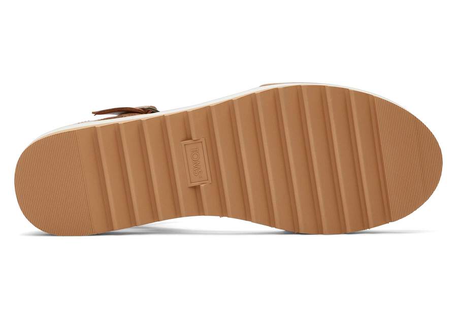 Brynn Tan Leather Platform Sandal Bottom Sole View Opens in a modal