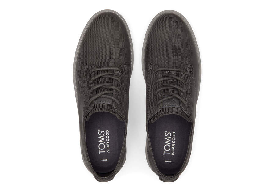 Men's Grey Waxed Canvas Navi TRVL Lite Oxford Sneakers | TOMS