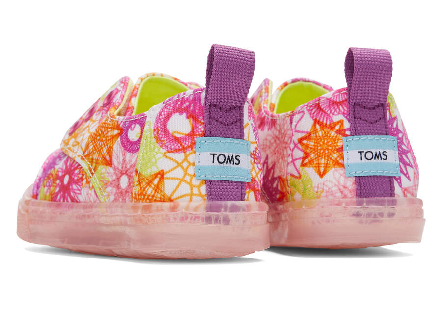 TOMS x Spirograph Tiny Sneaker Back View Opens in a modal