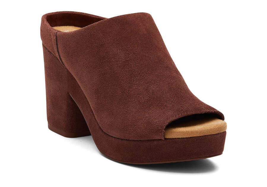 Florence Chestnut Suede Heel Additional View 1
