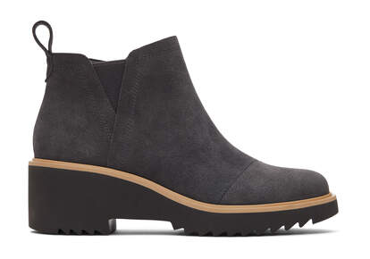 Maude Forged Iron Suede Wedge Boot