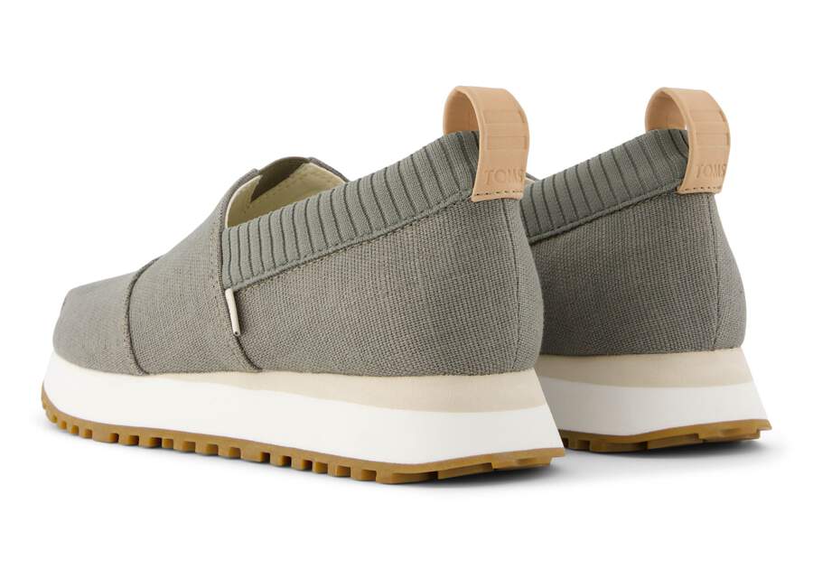 Resident 2.0 Vetiver Heritage Canvas Sneaker Back View Opens in a modal
