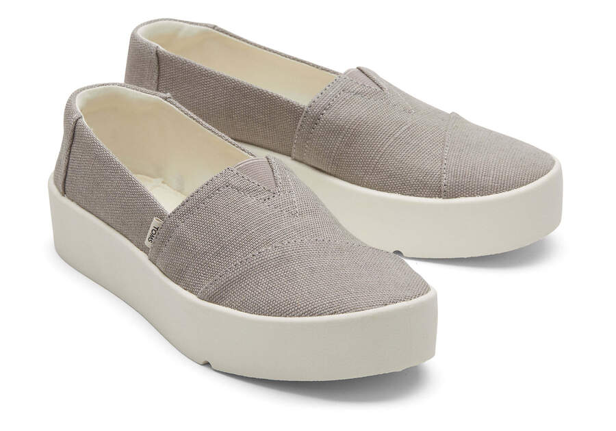 Verona Grey Slip On Sneaker Front View Opens in a modal