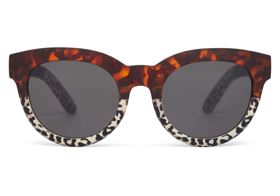 Florentin Blonde Tortoise Cheetah Fade Traveler Sunglasses Front View