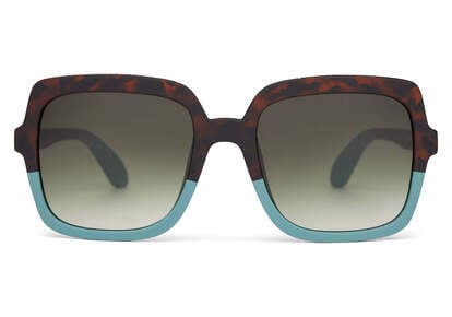 Athena Tortoise Sage Fade Traveler Sunglasses