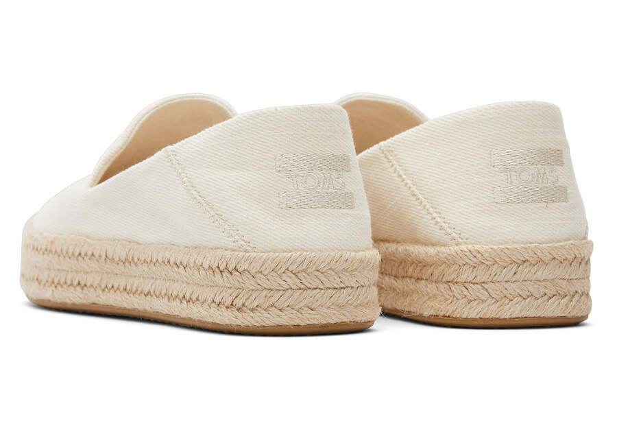 Carolina Natural Twill Espadrille Back View Opens in a modal
