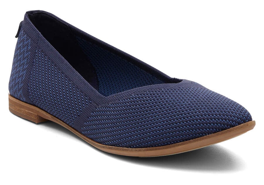 Jutti Neat Navy Knit Flat Additional View 1 Opens in a modal