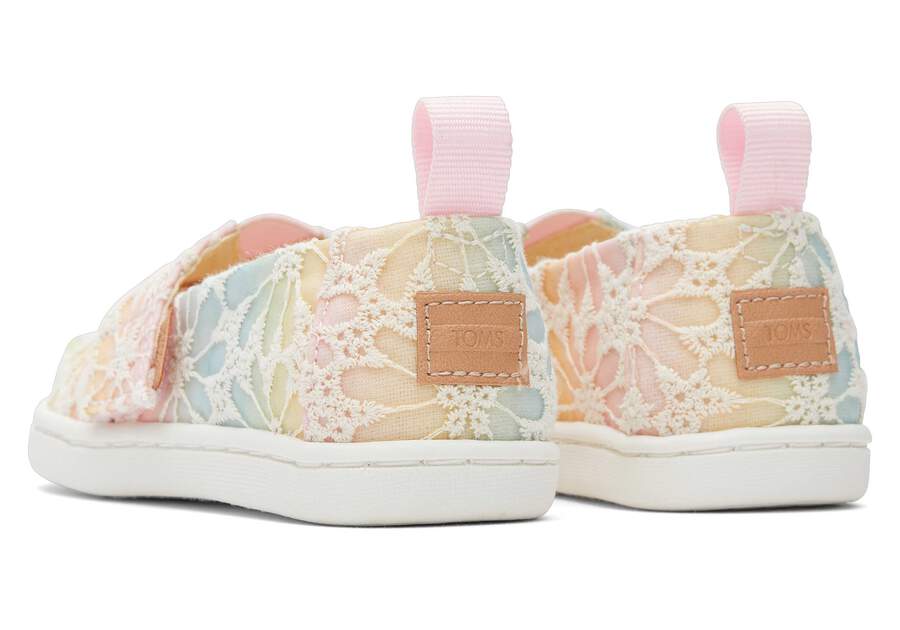 Alpargata Ombre Floral Lace Toddler Shoe Back View Opens in a modal