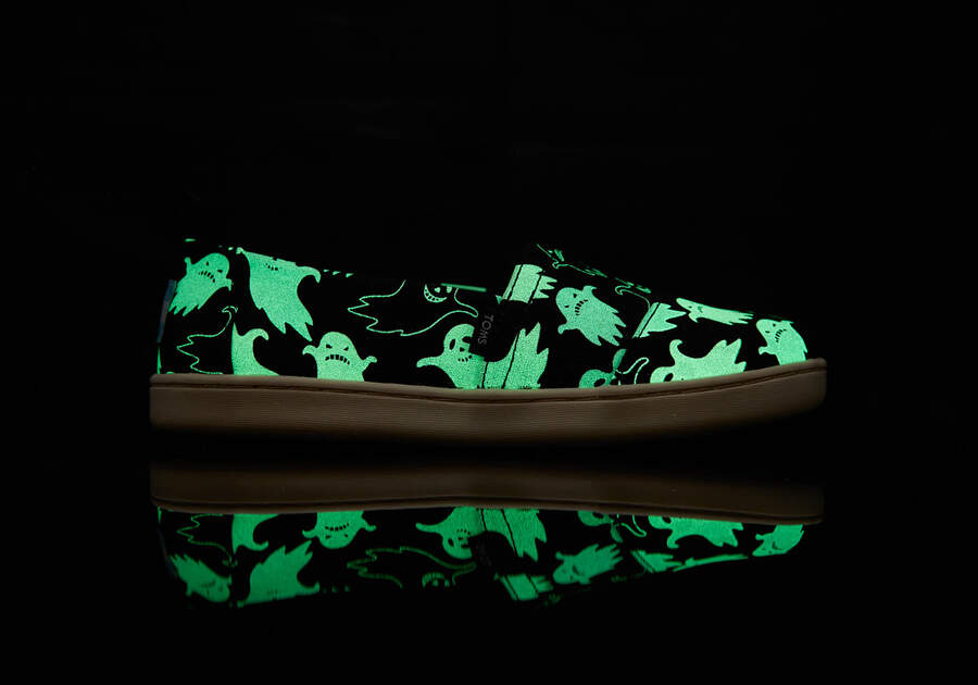 Youth Alpargata Glow in the Dark Ghosts Kids Shoe Additional View 1 Opens in a modal