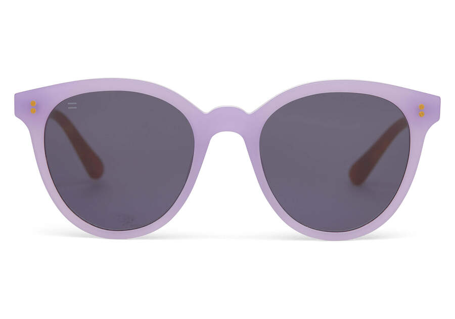 Aaryn Lavender Crystal Handcrafted Sunglasses Front View Opens in a modal