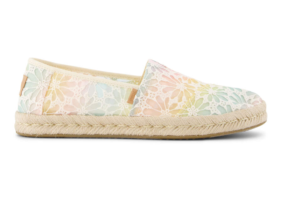 Alpargata Rope 2.0 Ombre Floral Lace Espadrille Side View Opens in a modal