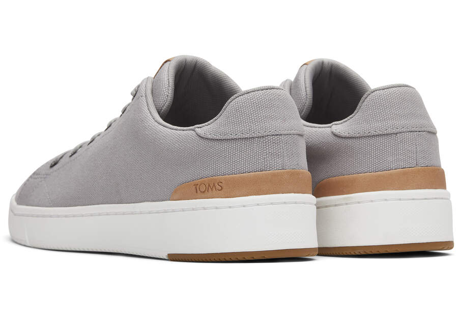 TRVL LITE Grey Canvas Lace-Up Sneaker  Opens in a modal