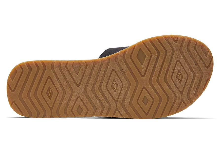 Carly Black Jersey Slide Sandal Bottom Sole View Opens in a modal