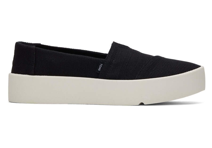 Verona Black Slip On Sneaker Side View Opens in a modal