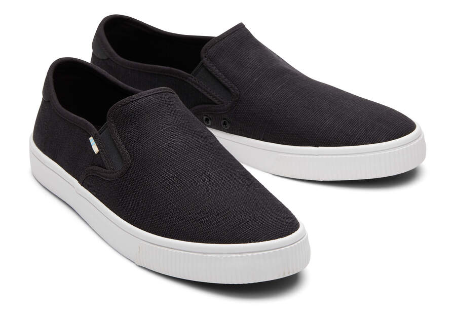 Baja Black Heritage Canvas Slip On Sneaker Front View Opens in a modal