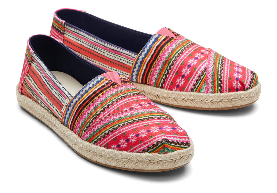 Hmong Tapestry Rope Espadrille Front View