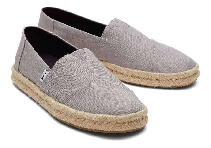 Alpargata Grey Recycled Cotton Rope 2.0 Espadrille Front View Opens in a modal