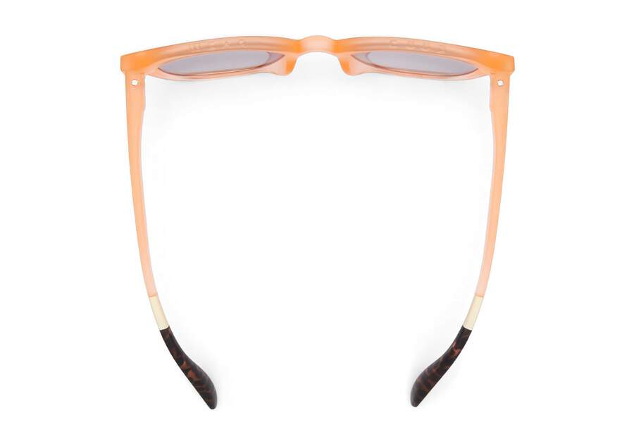 Juniper Peach Traveler Sunglasses Top View Opens in a modal