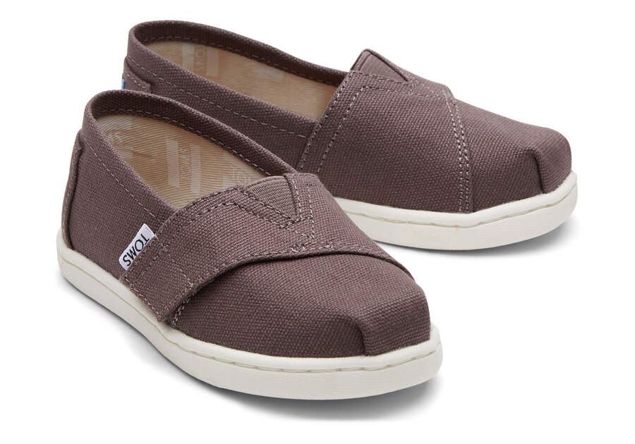 Alpargata Grey Canvas Toddler Shoe Front View Opens in a modal