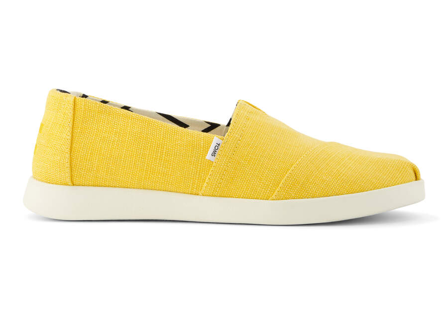 Alpargata Plus Yellow Heritage Canvas Side View Opens in a modal