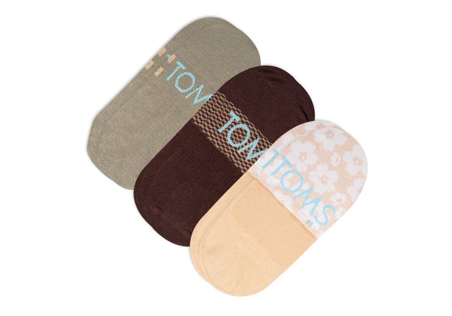 Classic No Show Socks Desert 3 Pack Bottom Sole View Opens in a modal