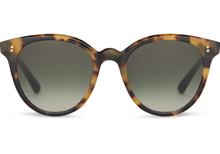 Aaryn Blonde Tortoise Handcrafted Sunglasses Front View Opens in a modal