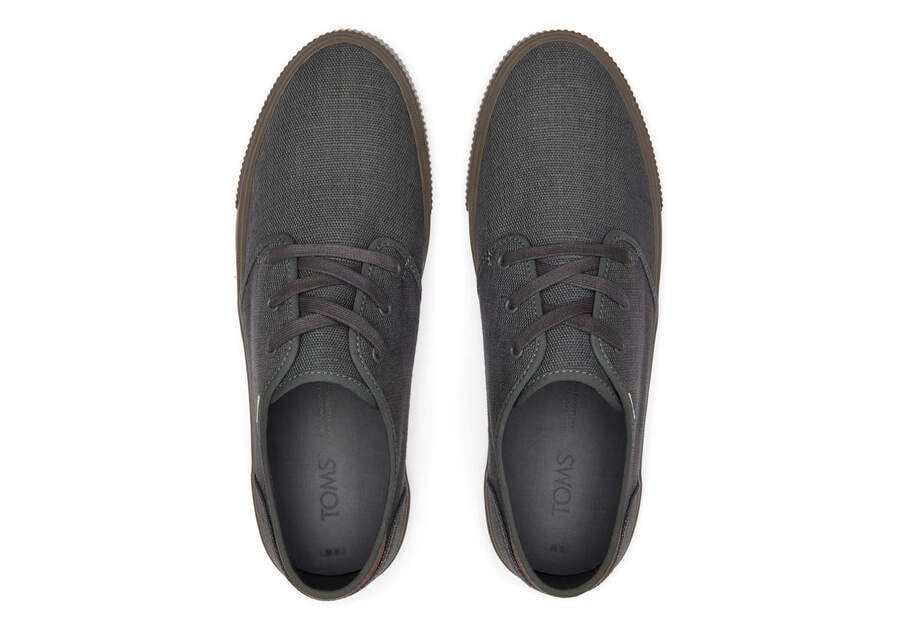 Carlo Graphite Heritage Canvas Lace-Up Sneaker Top View