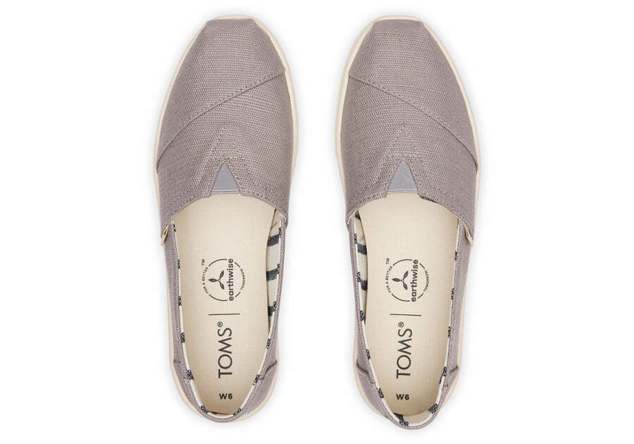 Alpargata Cupsole Grey Heritage Canvas Slip On Top View Opens in a modal