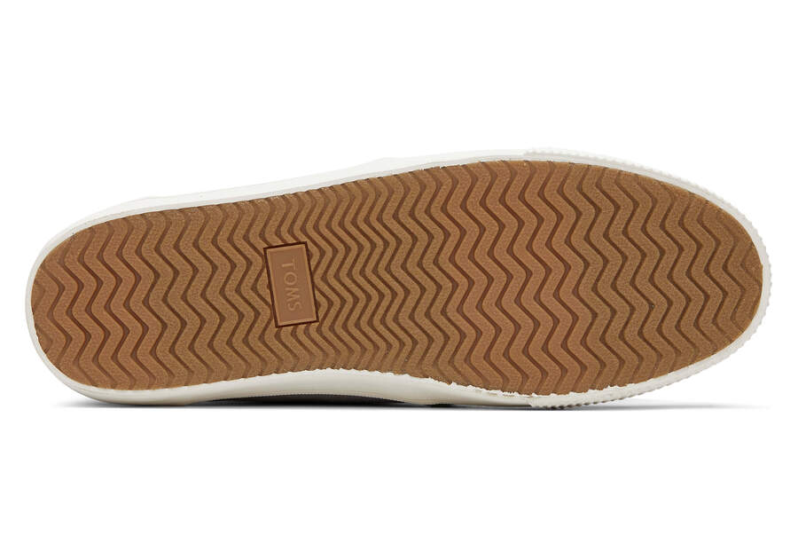 Carlo Grey Heritage Canvas Lace-Up Sneaker Bottom Sole View Opens in a modal