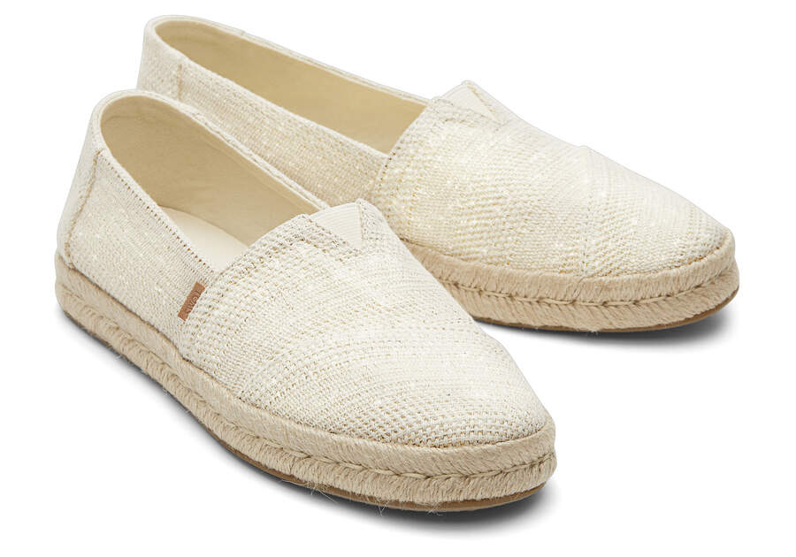 Alpargata Rope 2.0 Natural Metallic Espadrille Front View Opens in a modal
