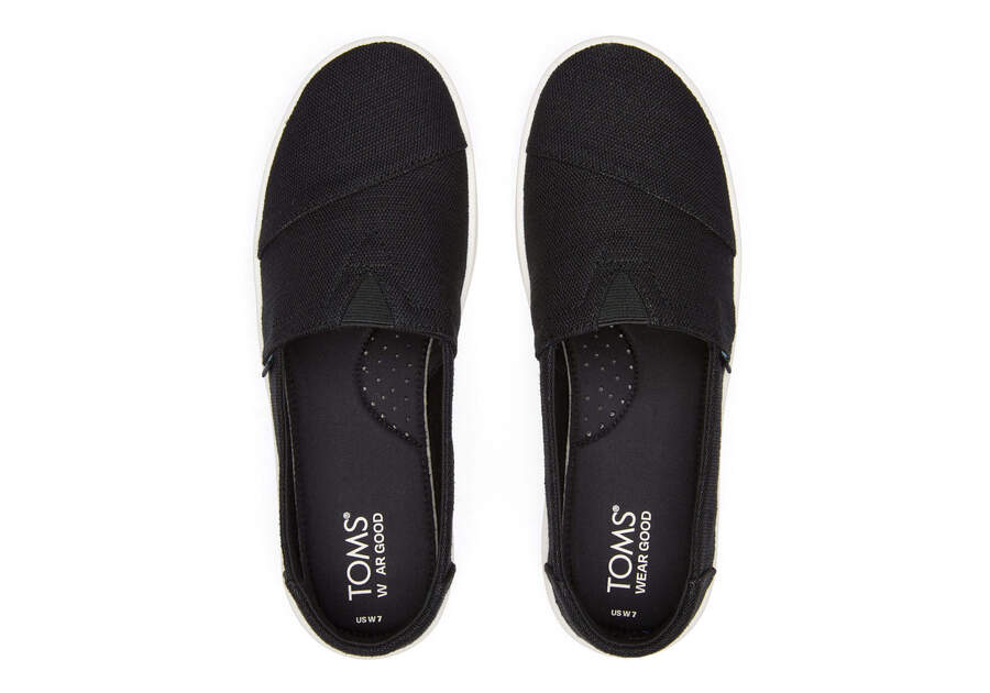 Verona Black Slip On Sneaker Top View Opens in a modal