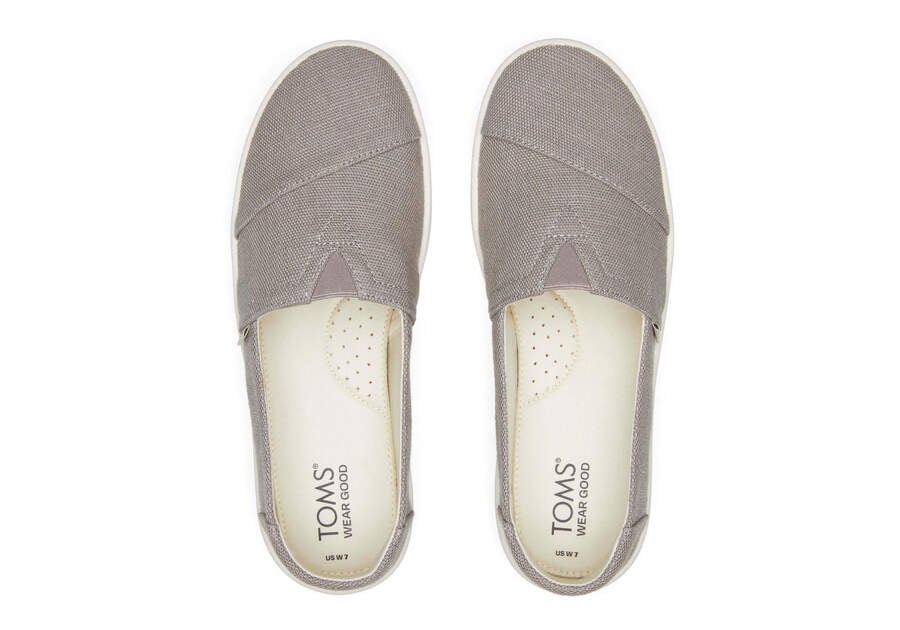 Verona Grey Slip On Sneaker Top View Opens in a modal