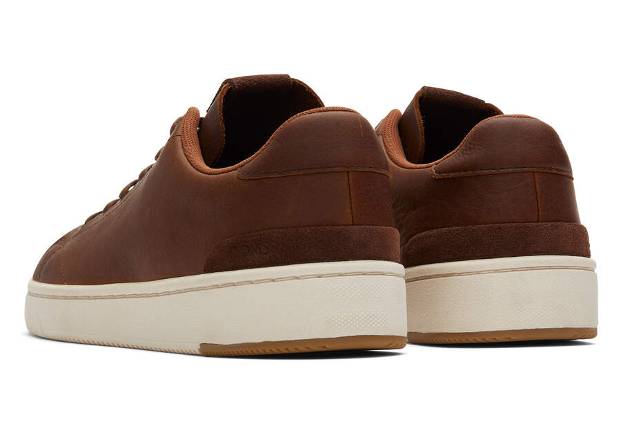 TRVL LITE Water Resistant Leather Sneaker Back View