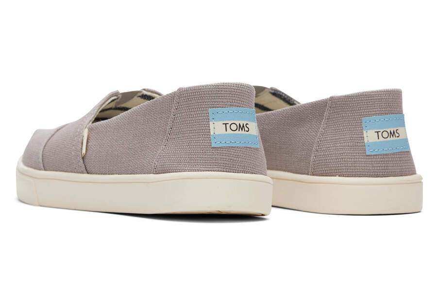 Alpargata Cupsole Grey Heritage Canvas Slip On Back View Opens in a modal