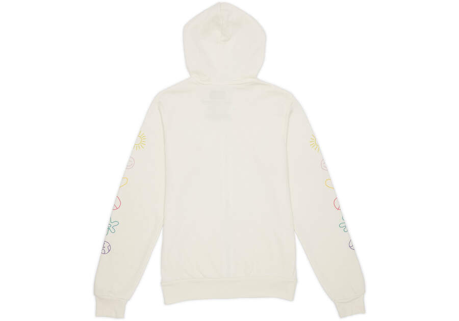 TOMS Logo Icon Zip Up Hoodie Back View Opens in a modal