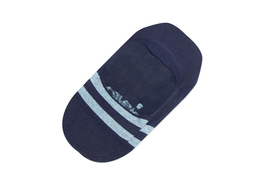 Ultimate No Show Socks Navy Front View