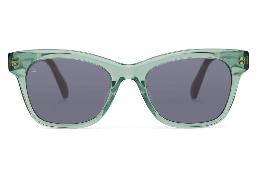 Margot Jade Handcrafted Sunglasses Front View Opens in a modal