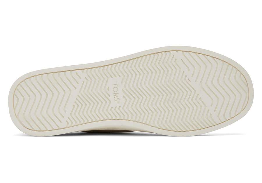 Kameron Cream Metallic Leather Sneaker Bottom Sole View Opens in a modal