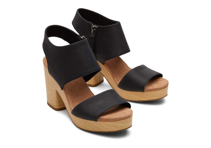Majorca Leather Platform Sandal Front View Opens in a modal