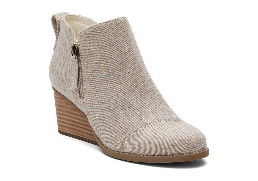 Goldie Natural Glimmer Wedge Boot Additional View 1 Opens in a modal
