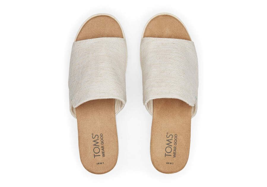 Diana Mule Natural Wide Sandal Top View Opens in a modal