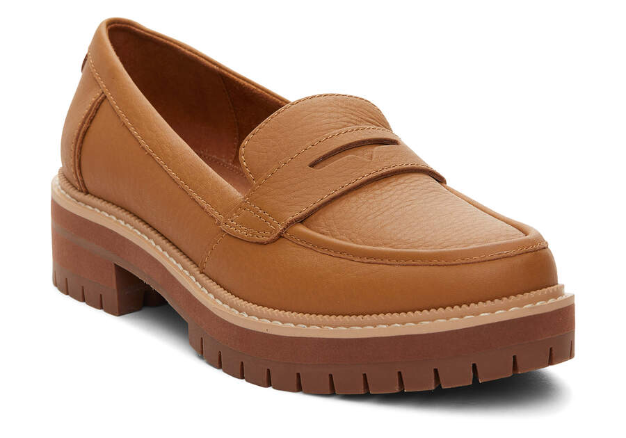 Cara Tan Leather Loafer Additional View 1
