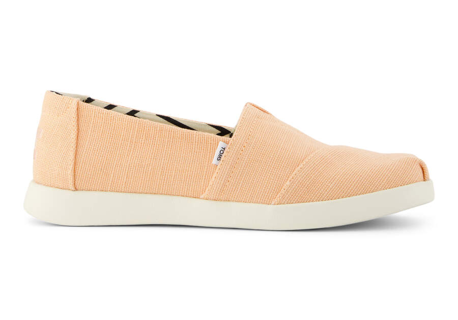 Alpargata Plus Peach Heritage Canvas Side View Opens in a modal