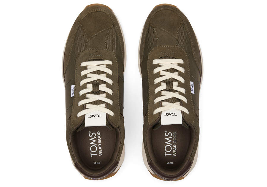 Wyndon Olive Jogger Sneaker Top View Opens in a modal