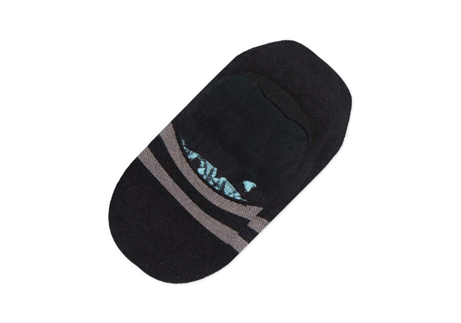 Classic No Show Socks Black Front View