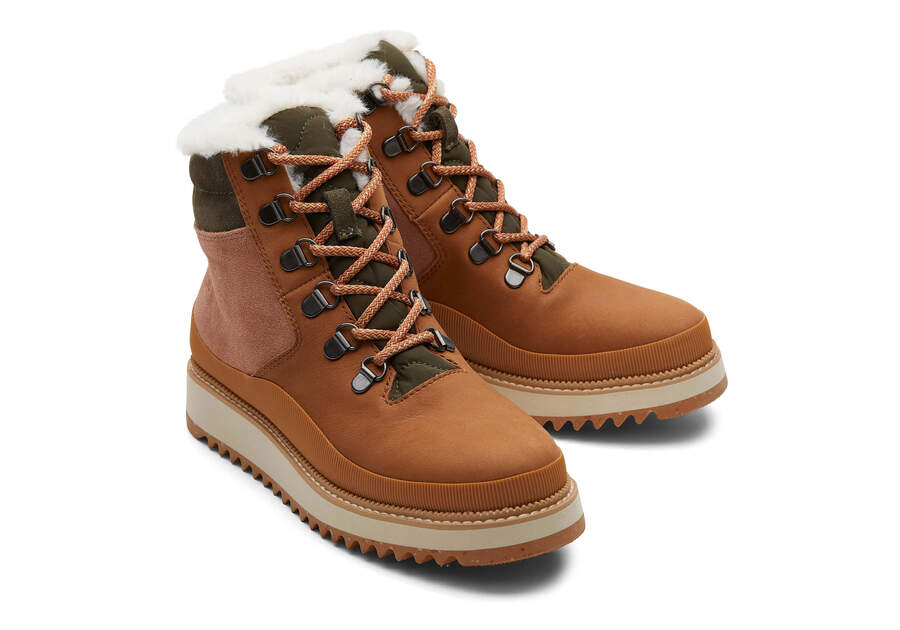 Mojave Tan Water Resistant Leather Boot Front View