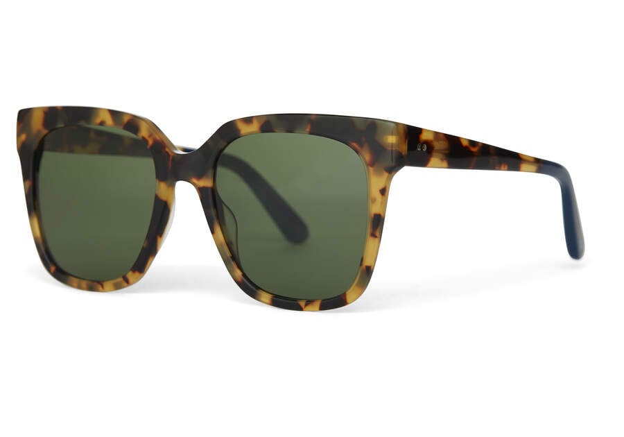 Natasha Tortoise Polarized Handcrafted Sunglasses Side View Opens in a modal