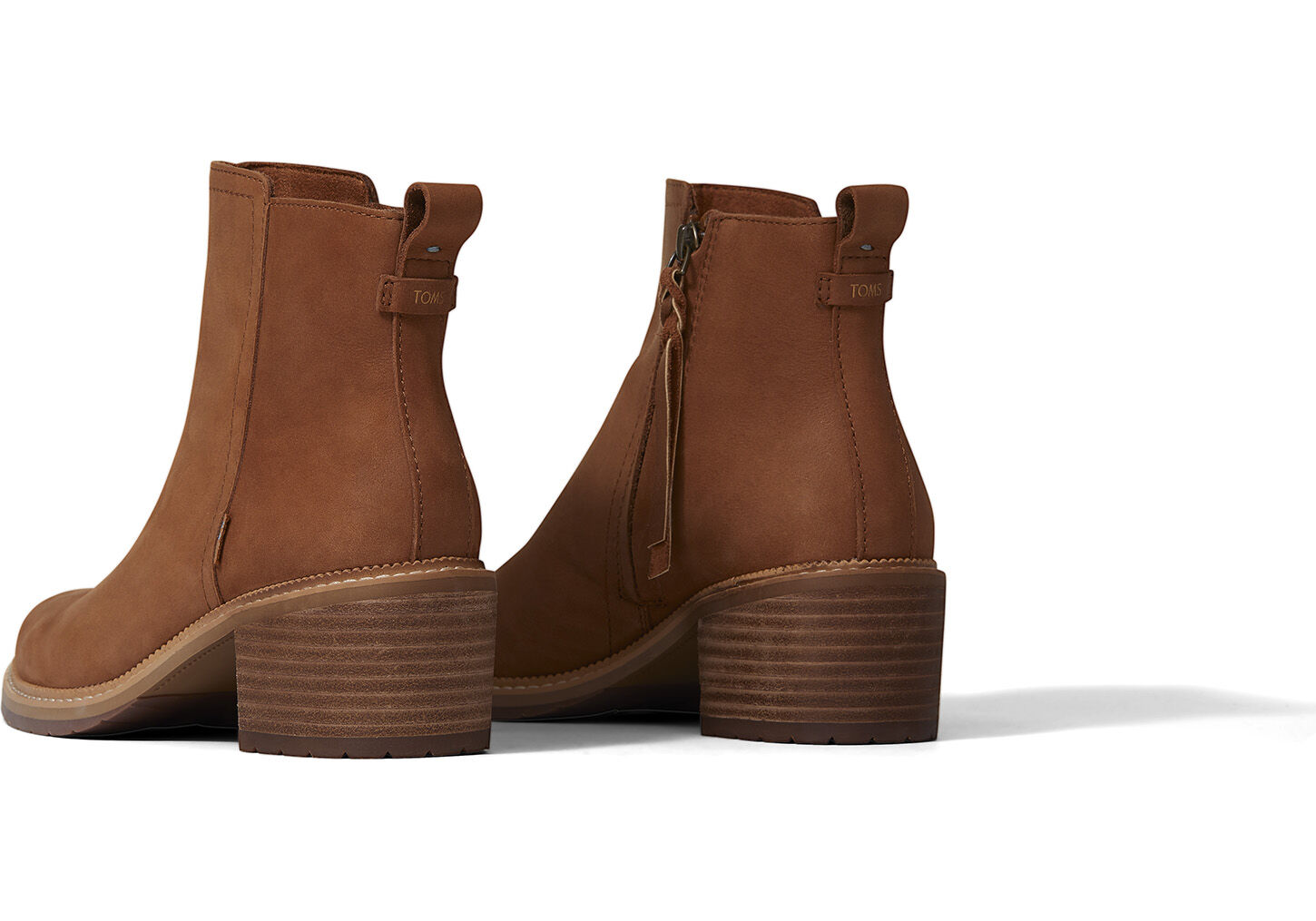 Brown Leather Womens Marina Booties 